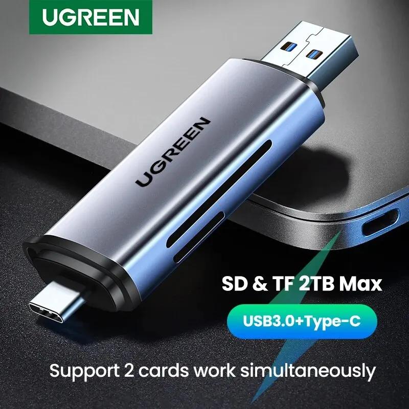 UGREEN ī  USB 3.0 USB C-SD ũSD TF Ʈ 3 ǻͿ ƮϿ ׼ Ʈ ޸ ī  SD ī 